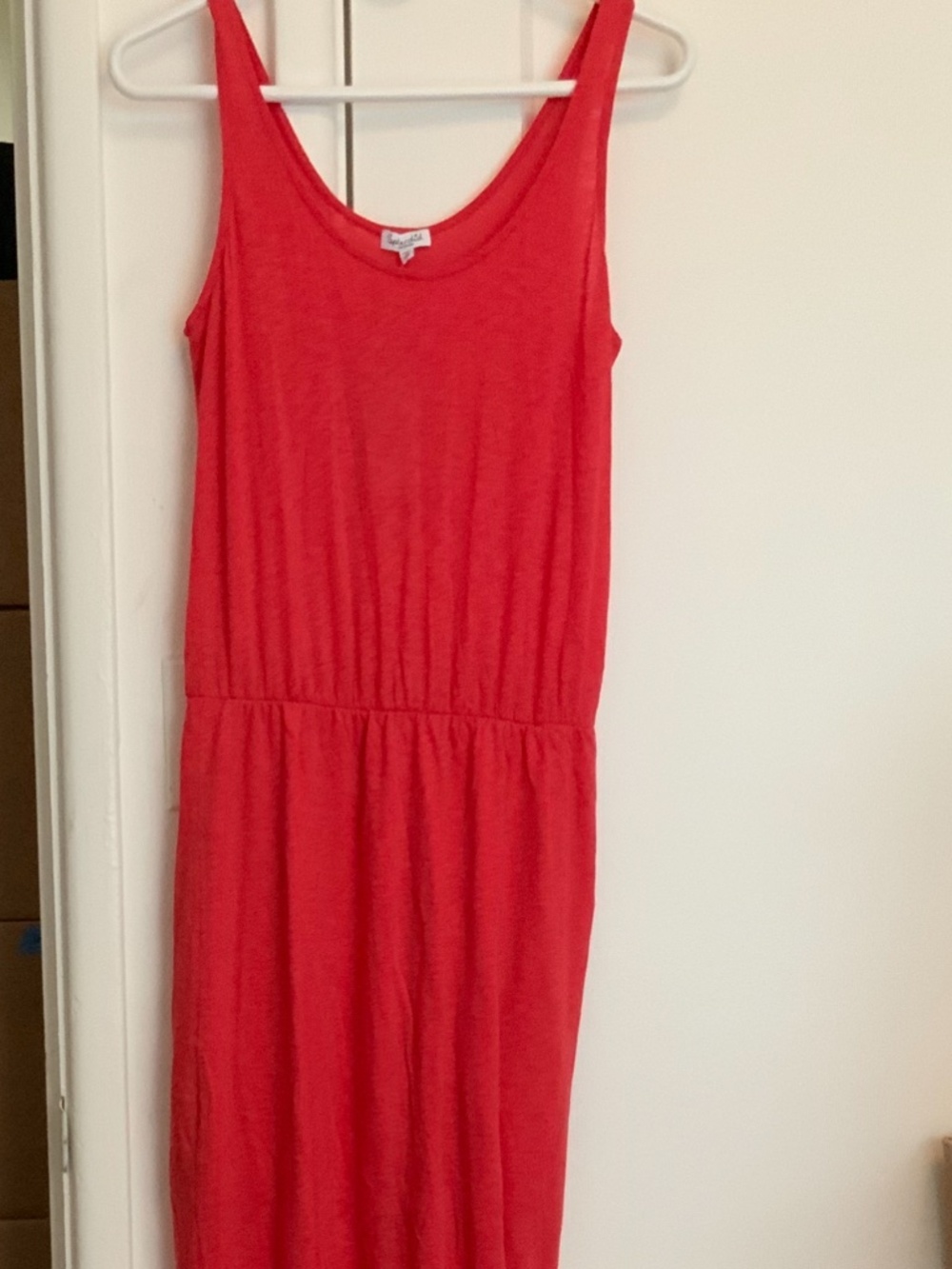 NWT Splendid Maxi Dress in Size M Red Side Split and Slip